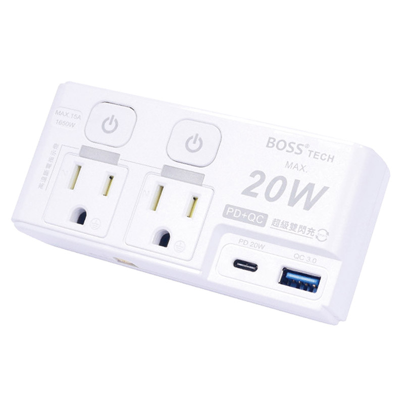 2 open 2 plug 3P split USB socket, , large