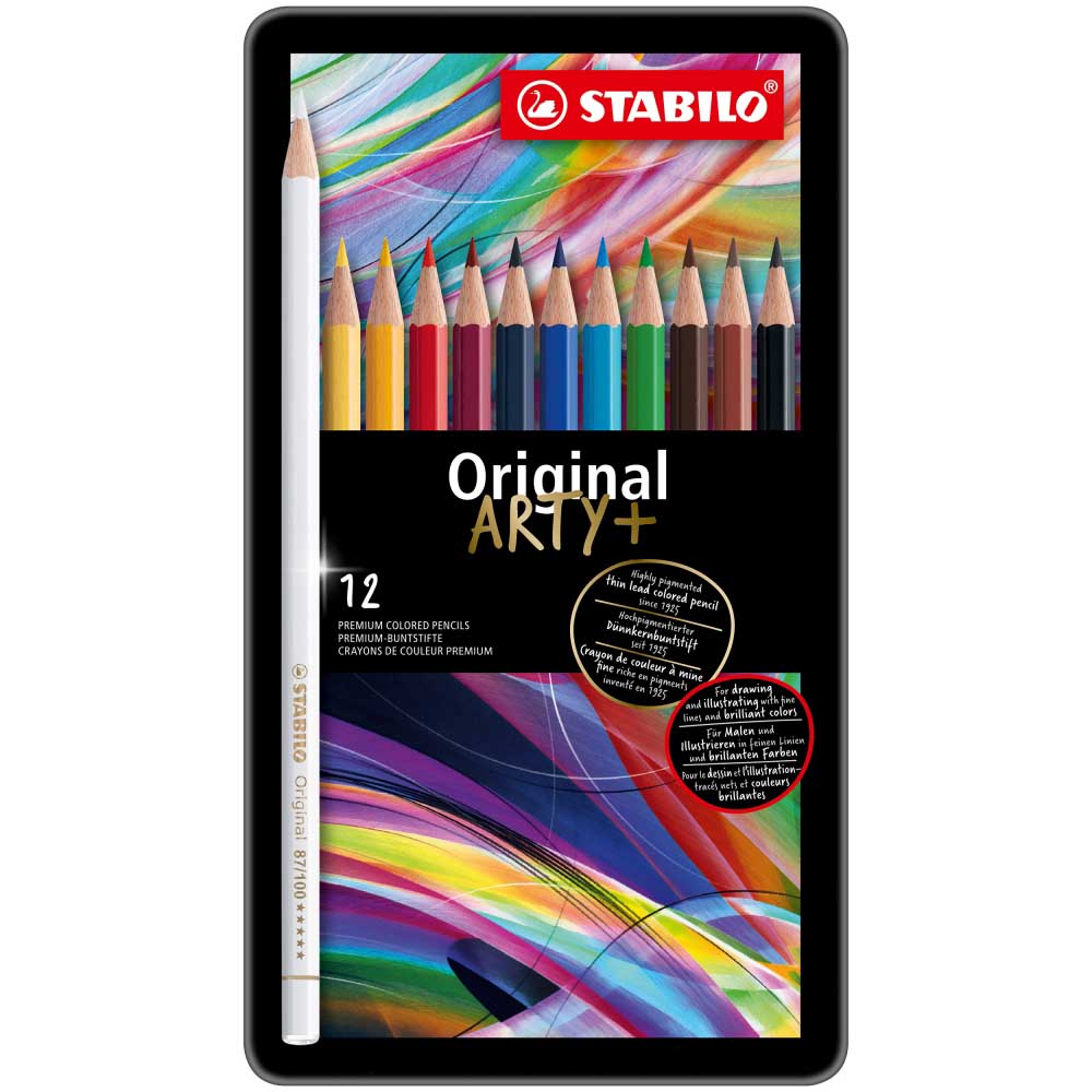 STABILO 德國 思筆樂 Original 藝術樂細緻色鉛筆 鐵盒 12色組/盒 ST8773-6, , large