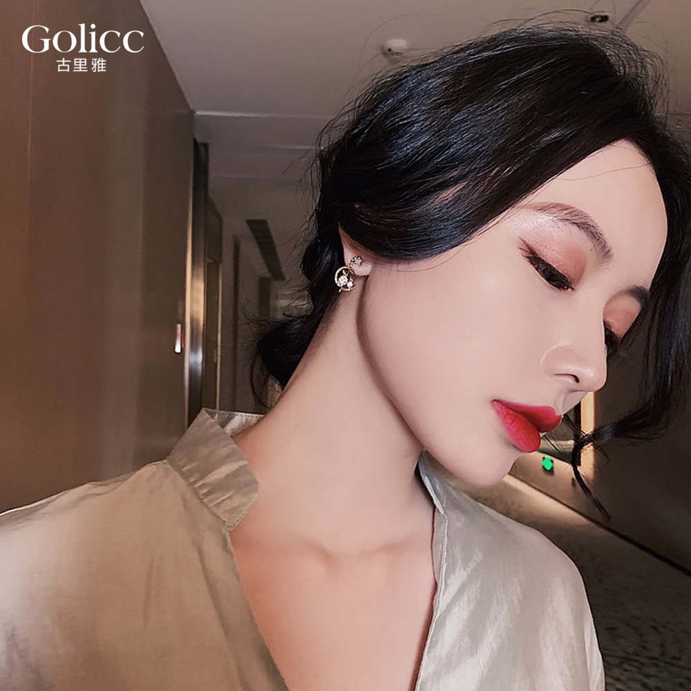 【Gulicc 】古莉可 耳環 月亮上的貓耳環, , large
