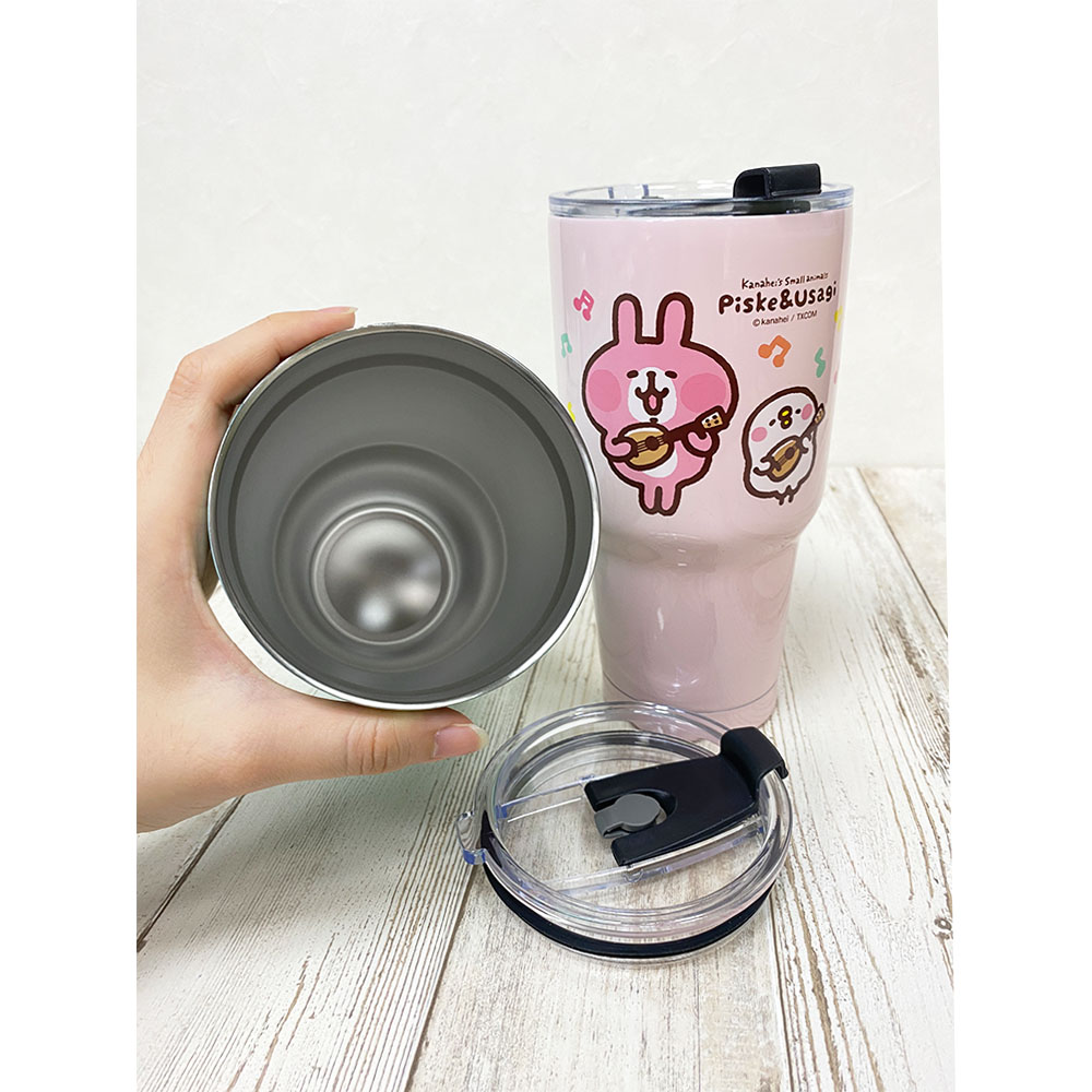 【百科良品】卡娜赫拉的小動物 真空斷熱不鏽鋼 冰霸保冰保溫杯 巨無霸鋼杯 酷冰杯 隨行杯 900ml(正版授權), , large