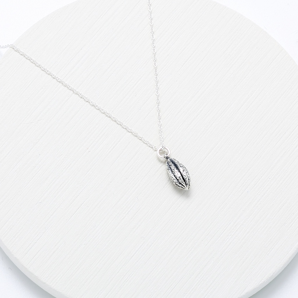 【Angel & Me】Cocoa Bean Chocolate s925 sterling silver necklace Valentine Day, , large