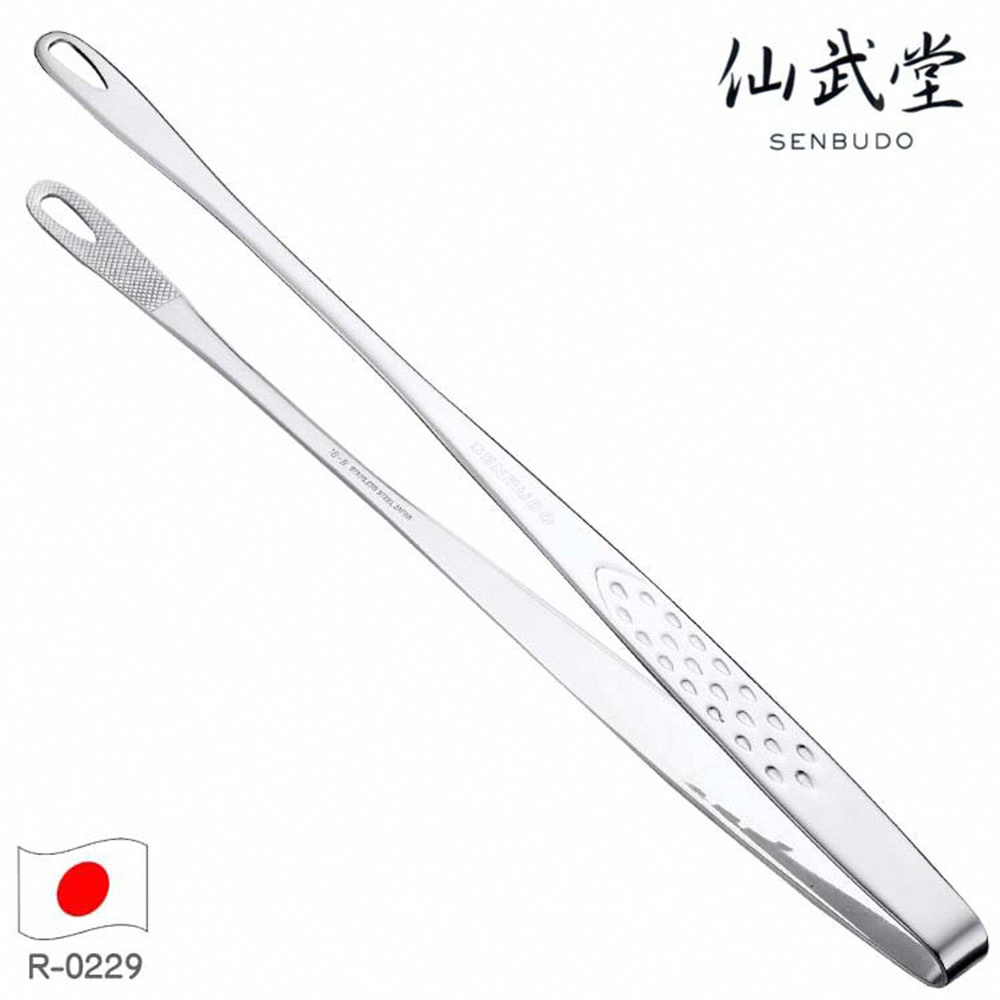 【仙武堂】日本製細長型萬用烤肉夾料理夾30.5cm-大(304不鏽鋼/適用於洗碗機), , large