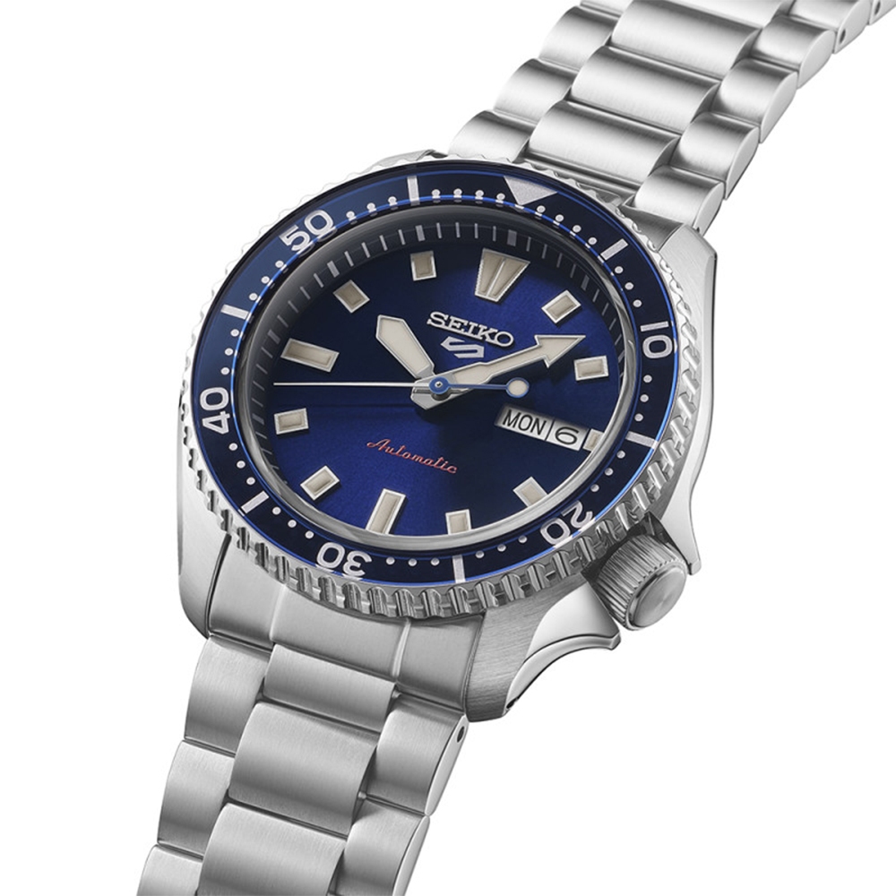 |預售|SEIKO 精工 5 Sports SKX 經典復刻機械錶-銀X藍 SRPL83K1/4R36-17K0B, , large
