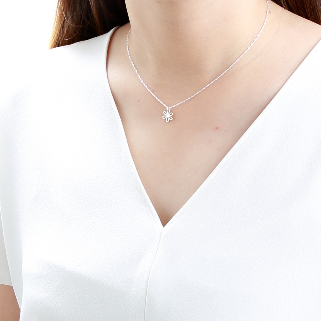 【Angel & Me】Cute Daisy Flower s925 sterling silver necklace Birthday gift, , large