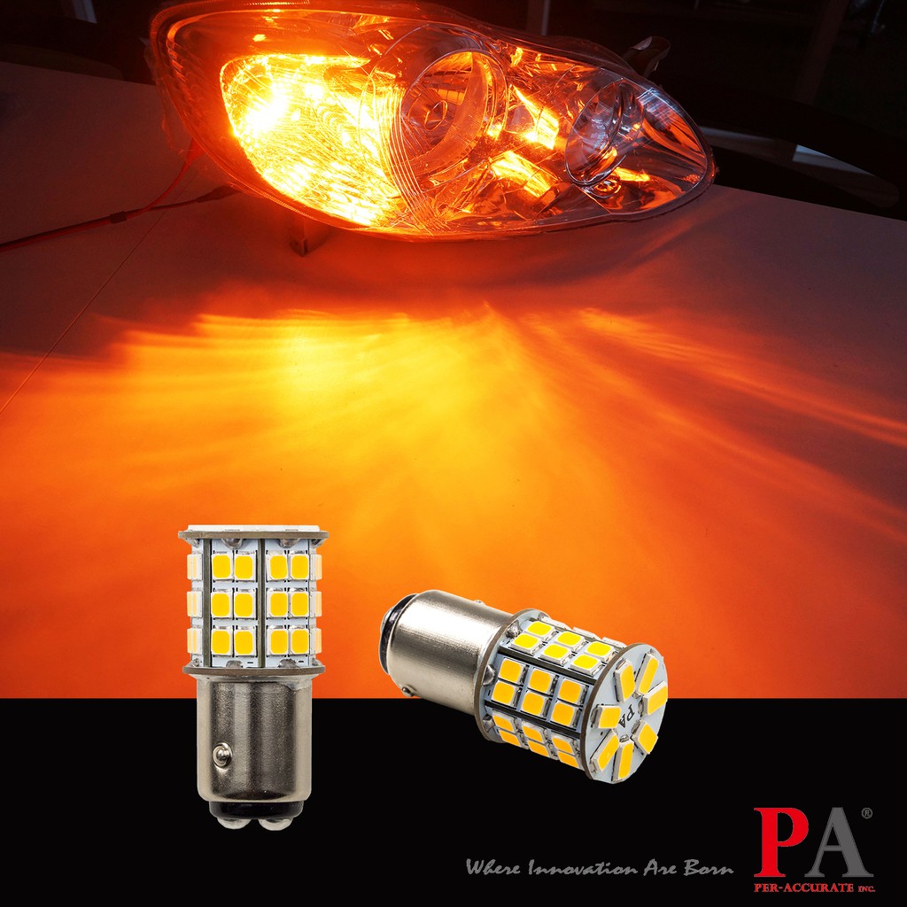 【PA LED】1157 BAY15D 雙芯 49晶 5630 2835 SMD LED 橘光 黃光 方向燈 角燈 小燈, , large