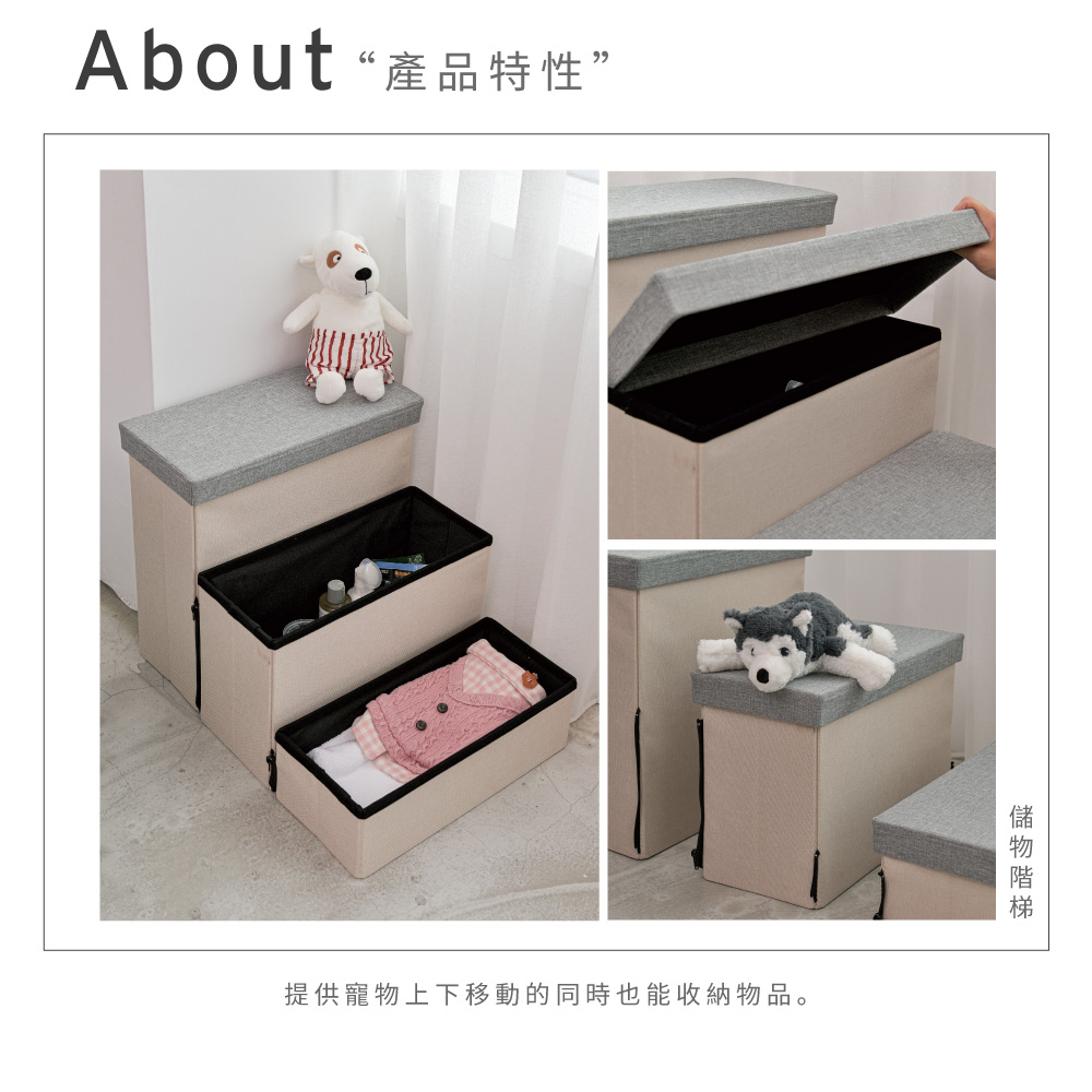 【H&R安室家】階梯式擺放三層收納箱BCF63, , large