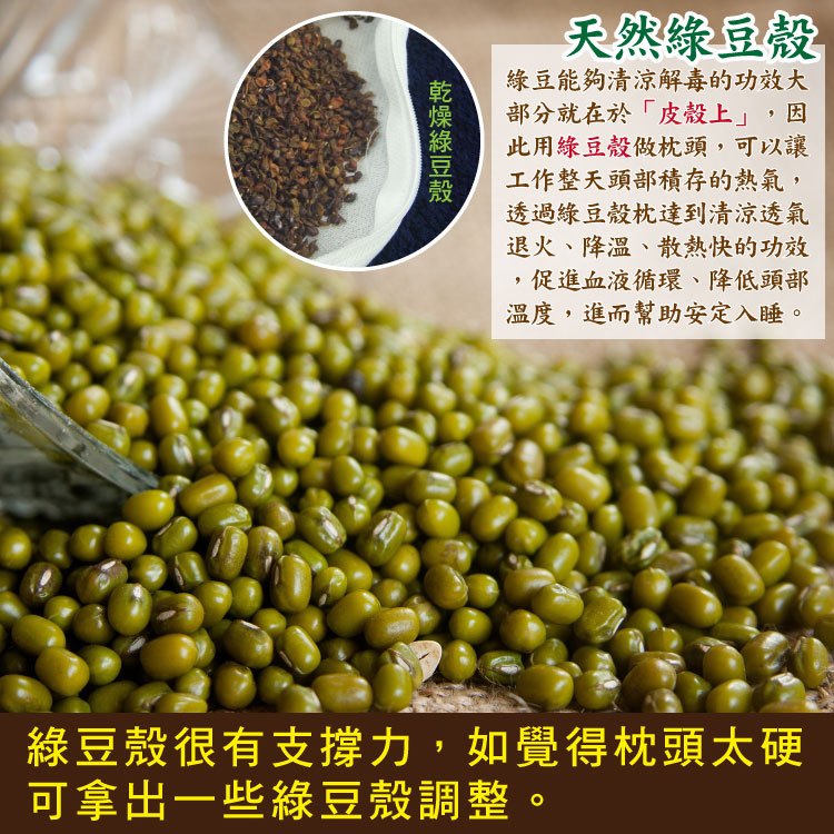 LASSLEY【雙面材質】天然亞藤艾草綠豆殼枕頭 ( 純棉 舒眠 透氣 防蚊 驅蟲 頸部支撐 枕頭 綠豆枕 台灣製造 ), , large
