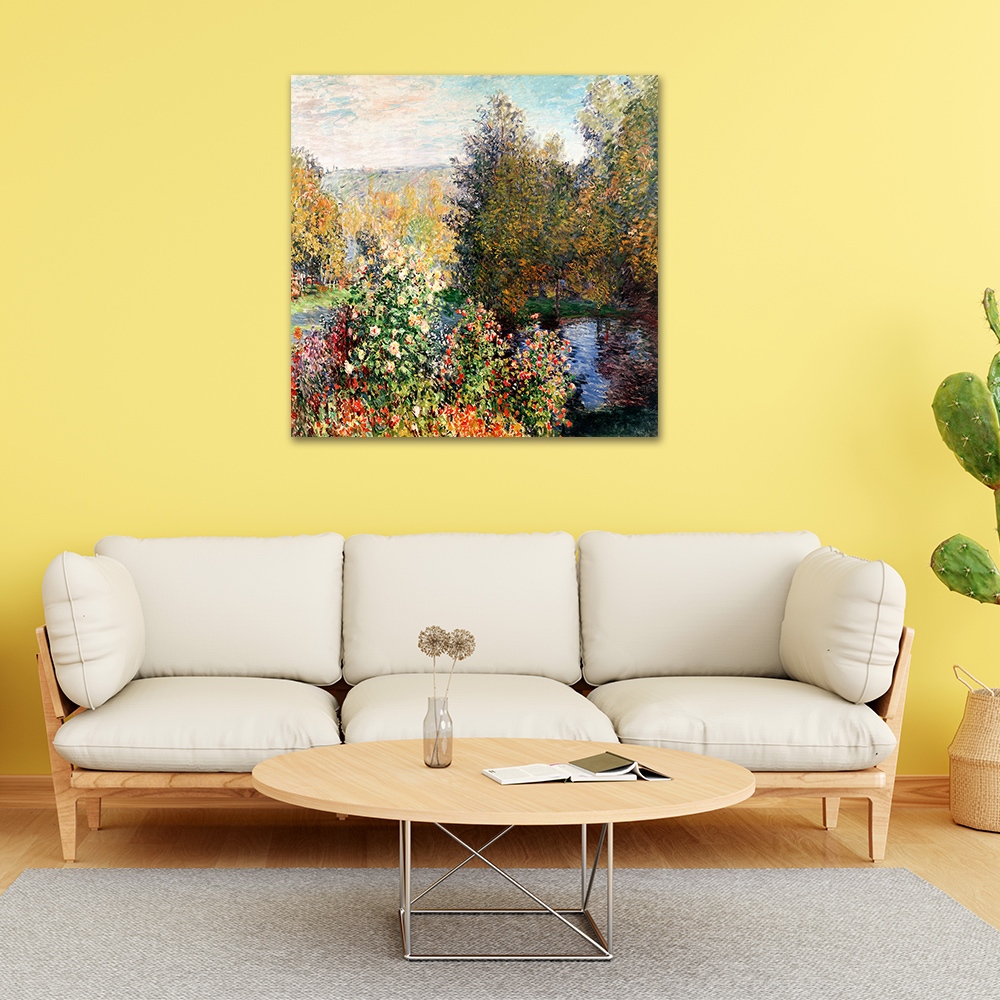 【御畫房】花園的一角 國家一級畫師手繪油畫80&times;80cm(VF-176), , large