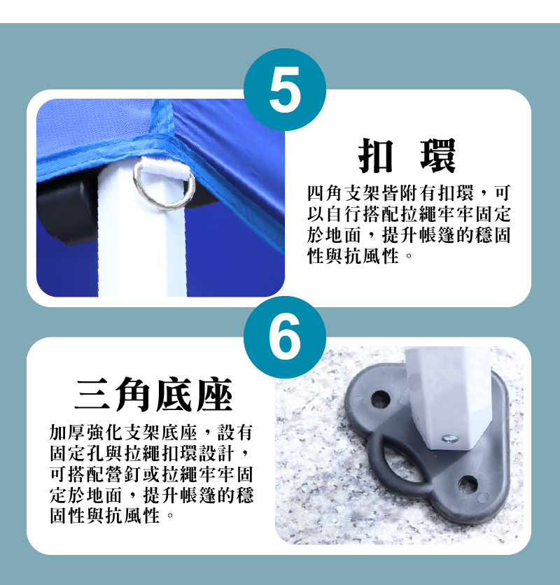 【LOGIS】2米 米/藍色 粗骨架快速帳篷 抗風遮陽棚 停車篷 遮陽帳【Z-ME2】Z-BL2, , large