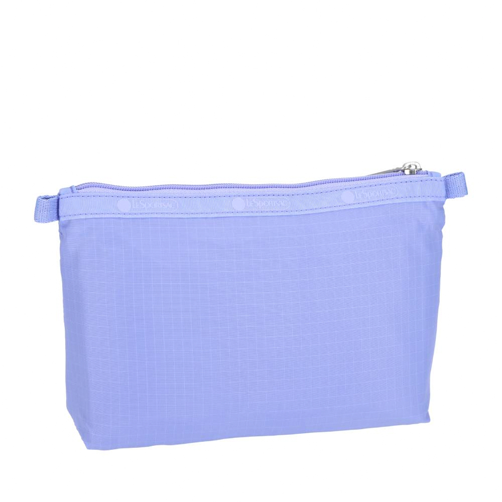 Lesportsac Cosmetic Clutch 雙層拉鍊化妝包 收納袋 盥洗包 女包(長春花藍), , large