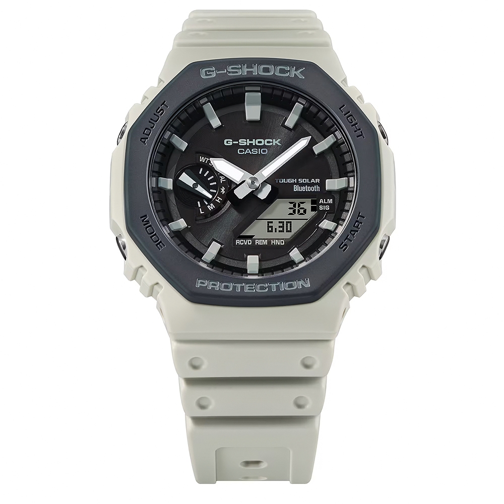 CASIO 卡西歐 G-SHOCK 運動風極簡八角 太陽能電力智慧藍牙手錶 GA-B2100LUU-5A, , large