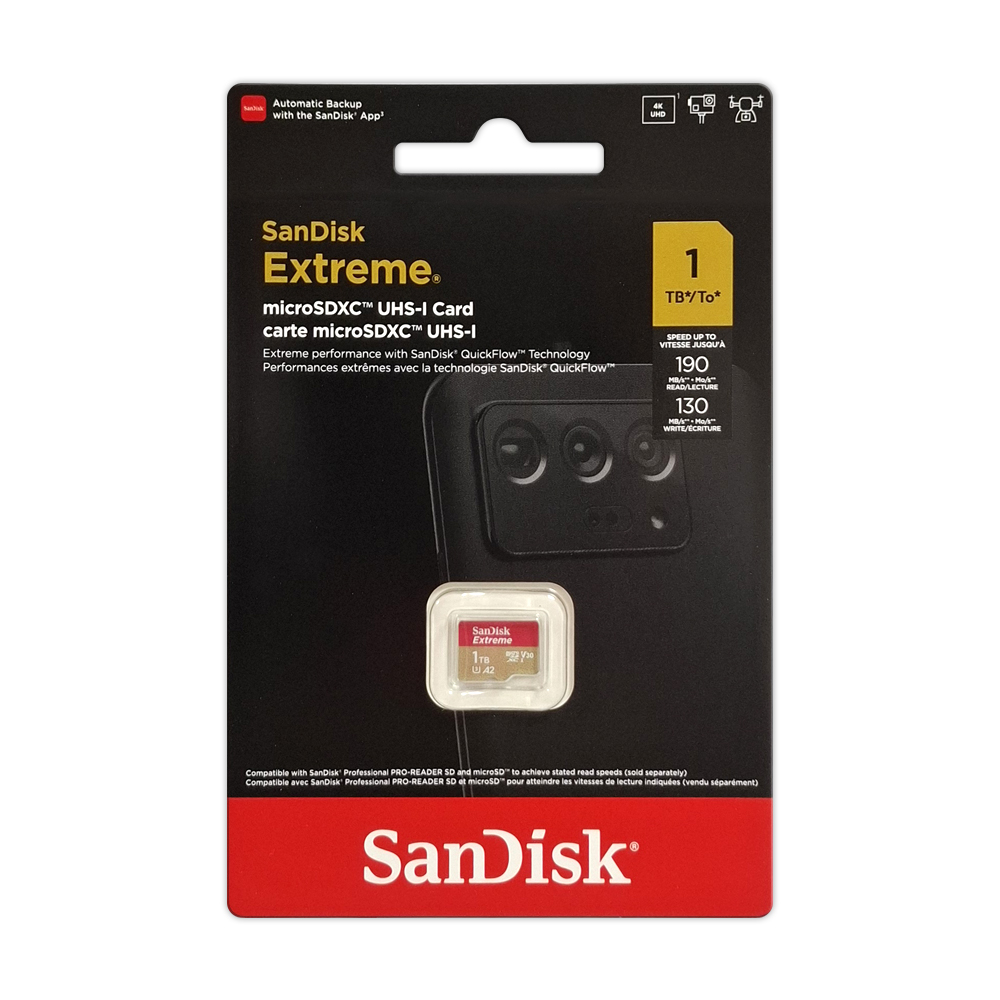 SanDisk Extreme 1TB A2 V30 UHS-I U3 microSDXC, , large