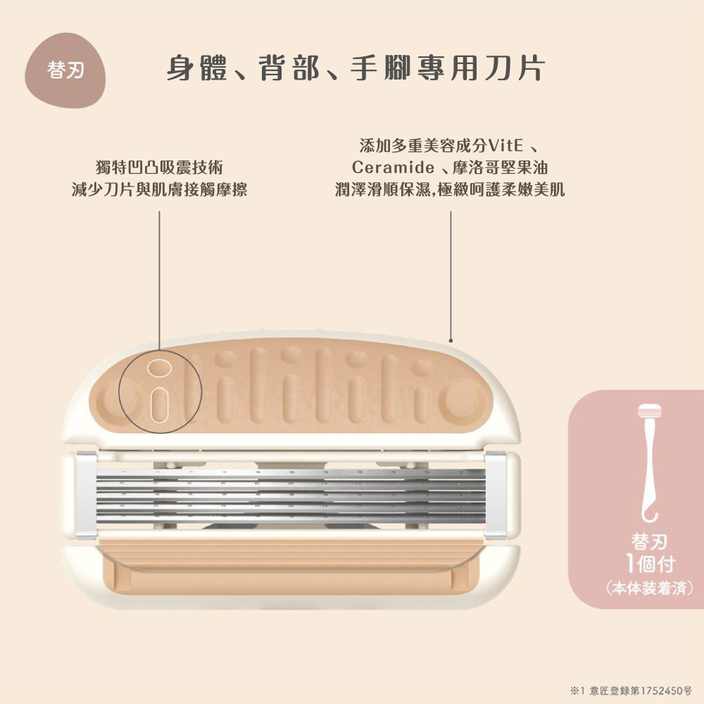 【千康嚴選】日本貝印KAI miness 美背除毛刀(內付替換刀片), , large