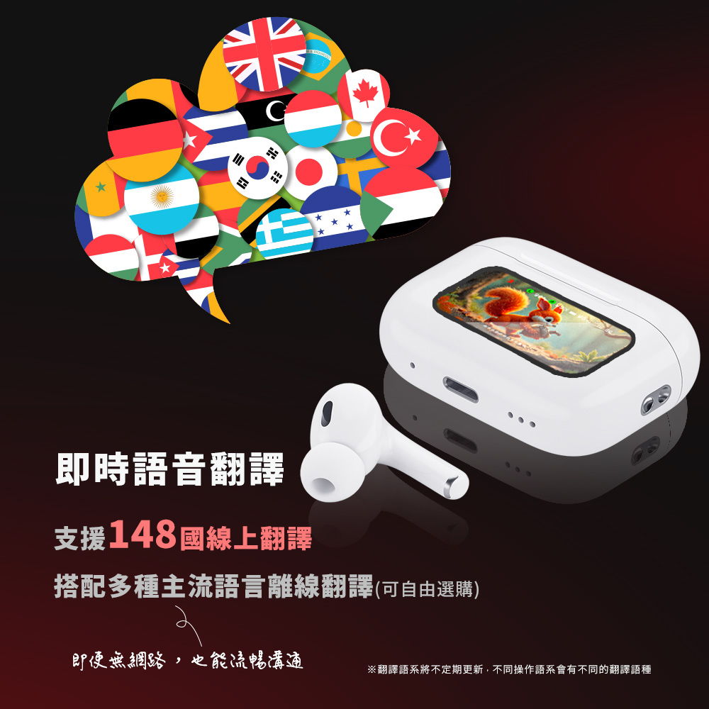 人因 Ai智能翻譯彩色觸控ANC降噪無線藍牙耳機 BW82W   (AI助理終生免費使用), , large