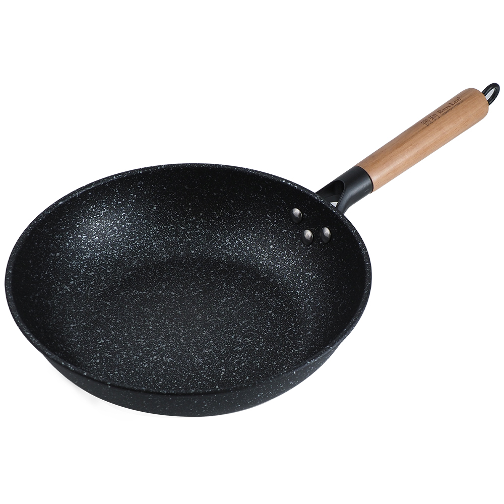 賓利麥飯石深型煎炒鍋-32cm-2支, , large