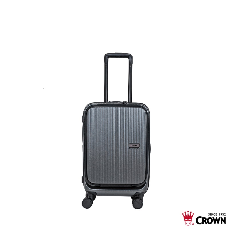 皇冠C-F1910 19.5吋前開霧面拉鍊登機箱, , large