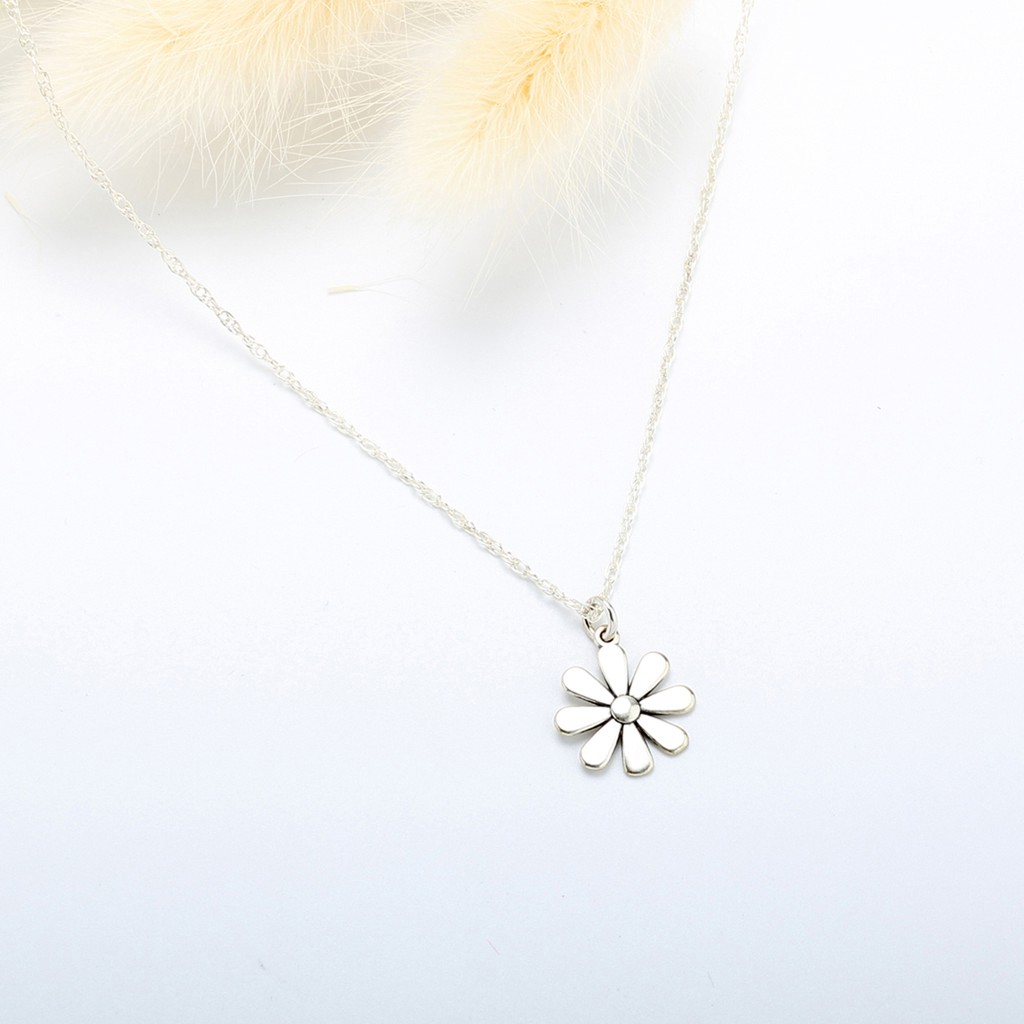 【Angel & Me】小花 雛菊 Daisy Flower s925 純銀 項鍊 禮物, , large