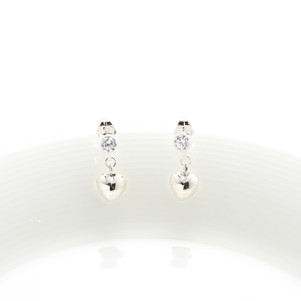 【Angel & Me】Love Heart s925 sterling silver earrings (changeable ear clips) gift, , large