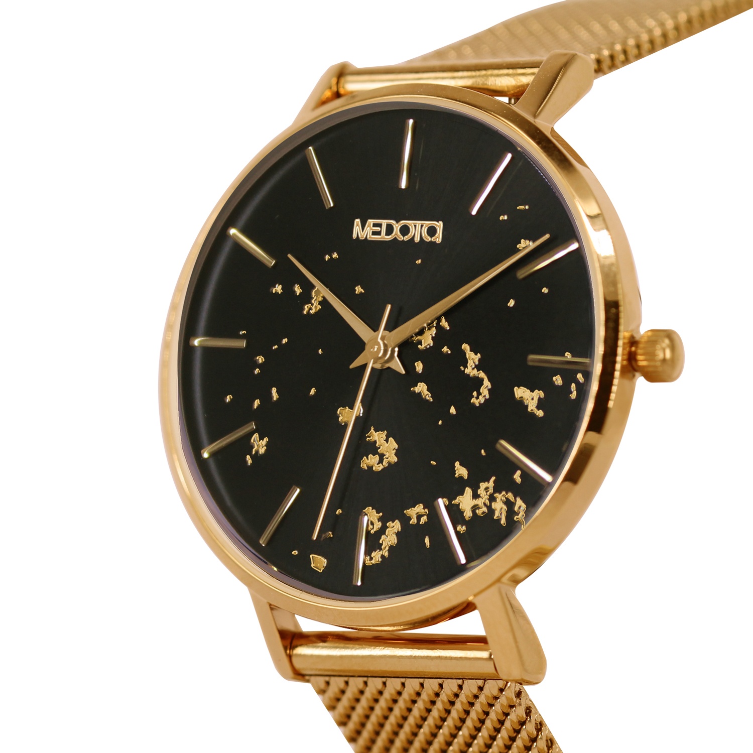 [MEDOTA] TWINKLE starry minimalist shell surface mesh band ladies watch-Gold / TE-12501, , large