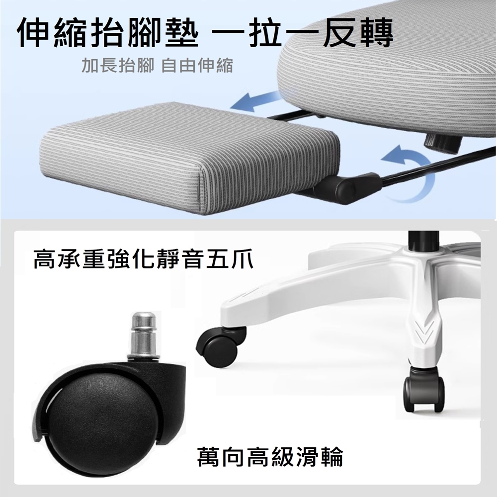 【HTGC】XD頂級 人體工學椅(人體工學設計+坐墊耐久坐+可後仰)電腦椅 辦公椅 電競椅, 黑框黑網205, large