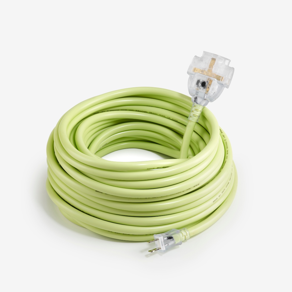 《台灣製造》露營動力線-工地-哈密瓜-2P二插孔-3.5mm&sup2;-過載防護動力線-二插頭延長線, , large
