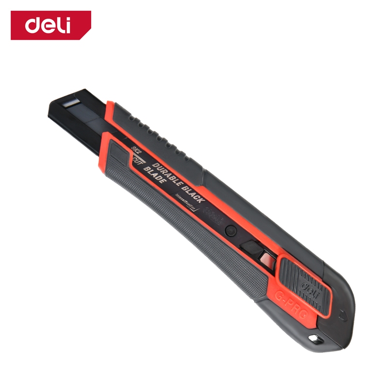 【得力工具 deli tools】重型美工刀 專業款 PRO系列 工業用美工刀 裁紙刀 切割刀-25mm 重型美工刀, , large