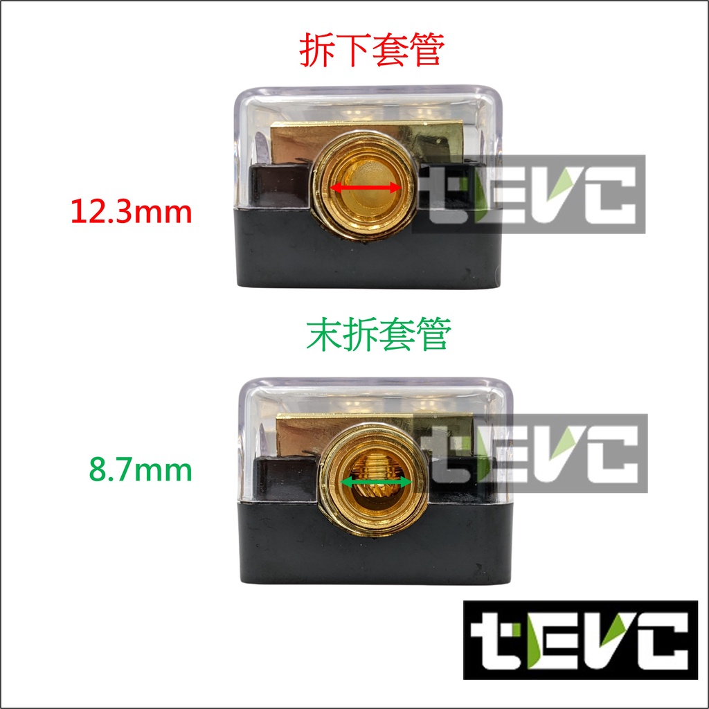 《tevc》ANS A9 一分二 保險絲座 音響 改裝 三進二出 兩路保險絲座 熔絲型 MINI, , large