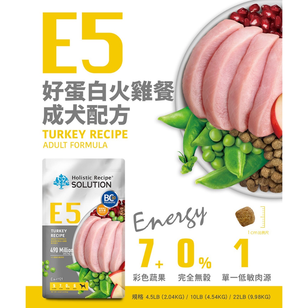 【耐吉斯】E5 好蛋白火雞餐 無穀成犬配方(成犬飼料 狗飼料 狗糧 犬糧 狗食)4.5LB(2.04KG), , large