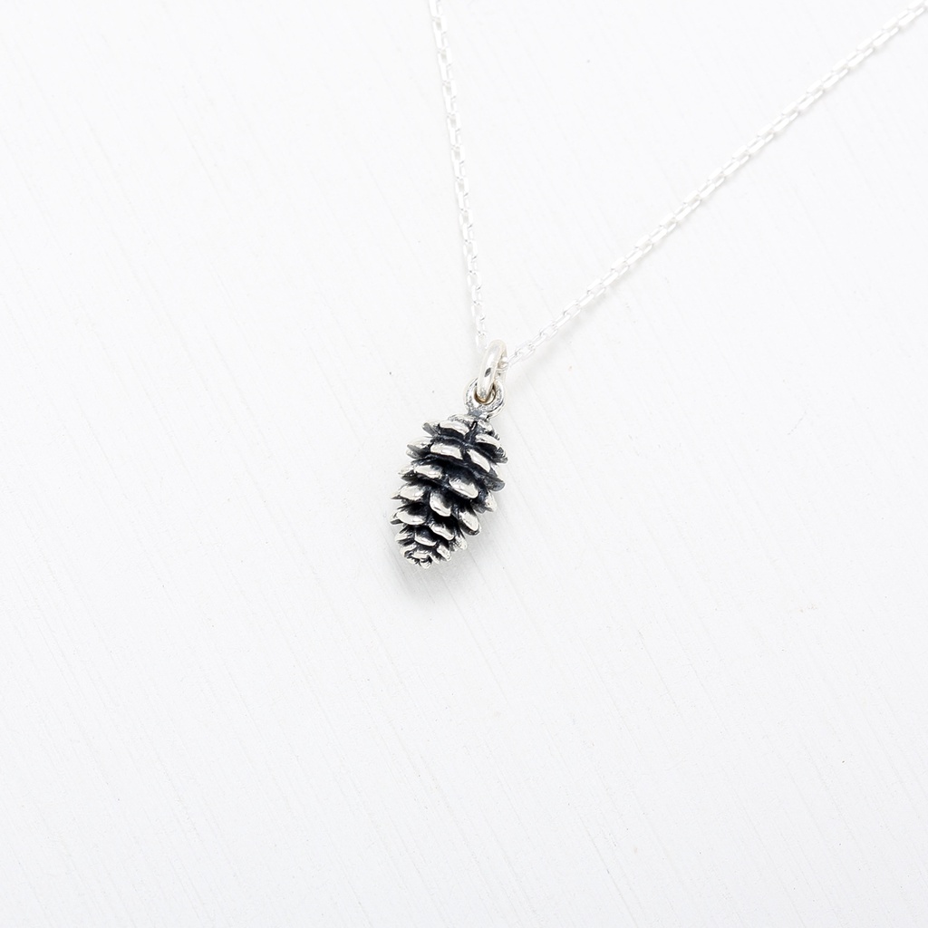 【Angel & Me】Cute Pinecone 925 sterling silver necklace Valentine Day gift, , large