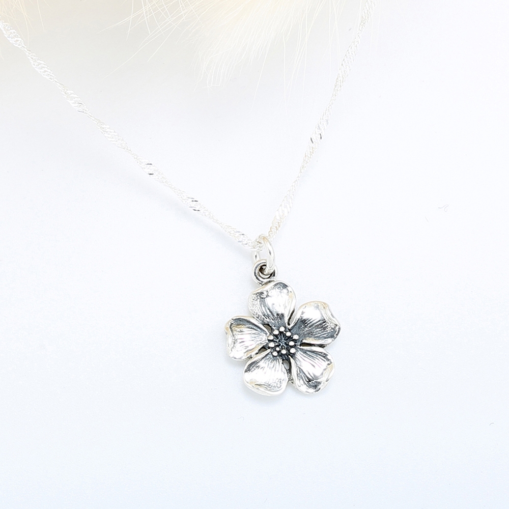 【Angel & Me】Sakura Japanese cherry s925 sterling silver necklace gift, , large