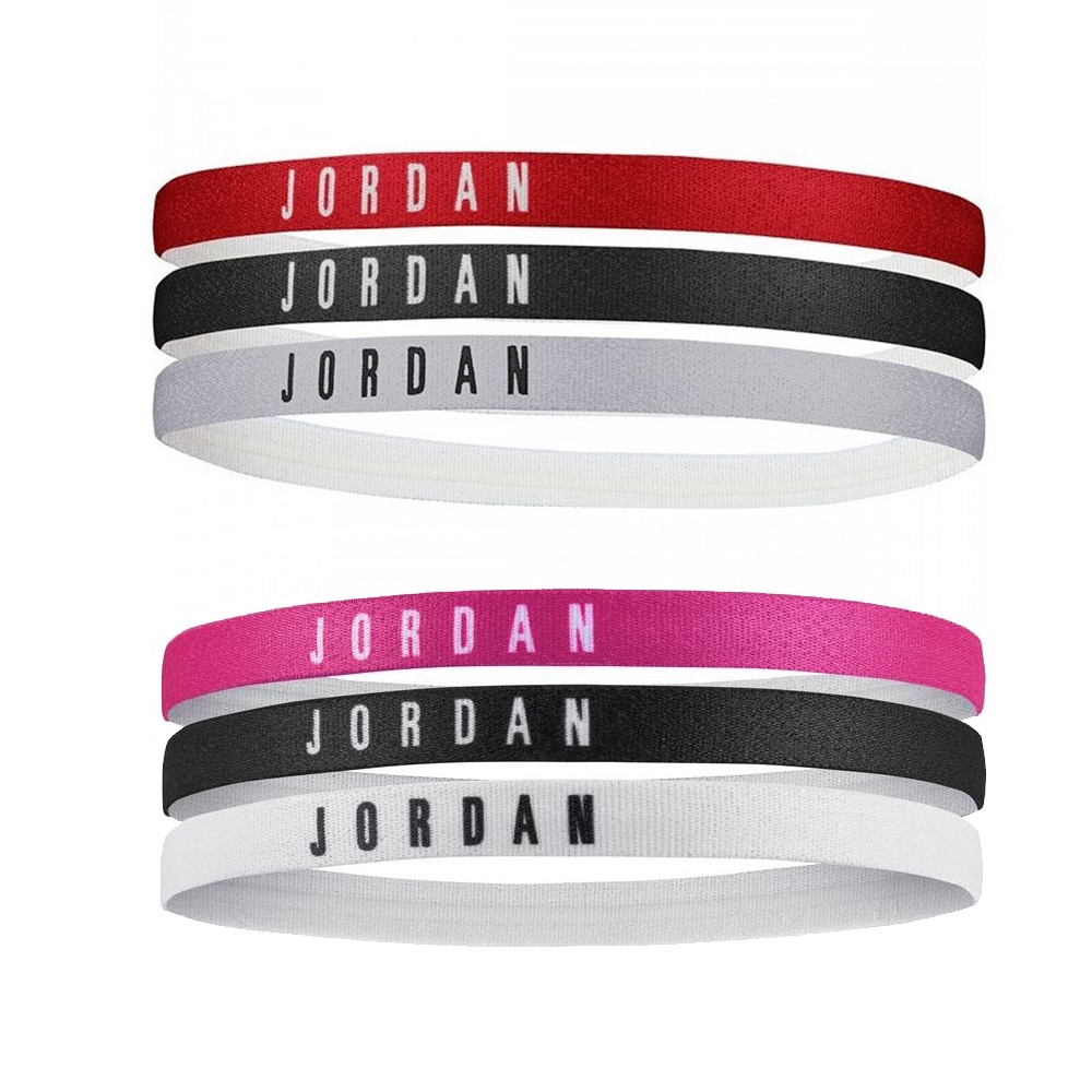 NIKE 彈性髮帶 韻律瑜珈 慢跑 止汗髮帶 JORDAN HEADBANDS 髮帶 3件組 J0003599, , large