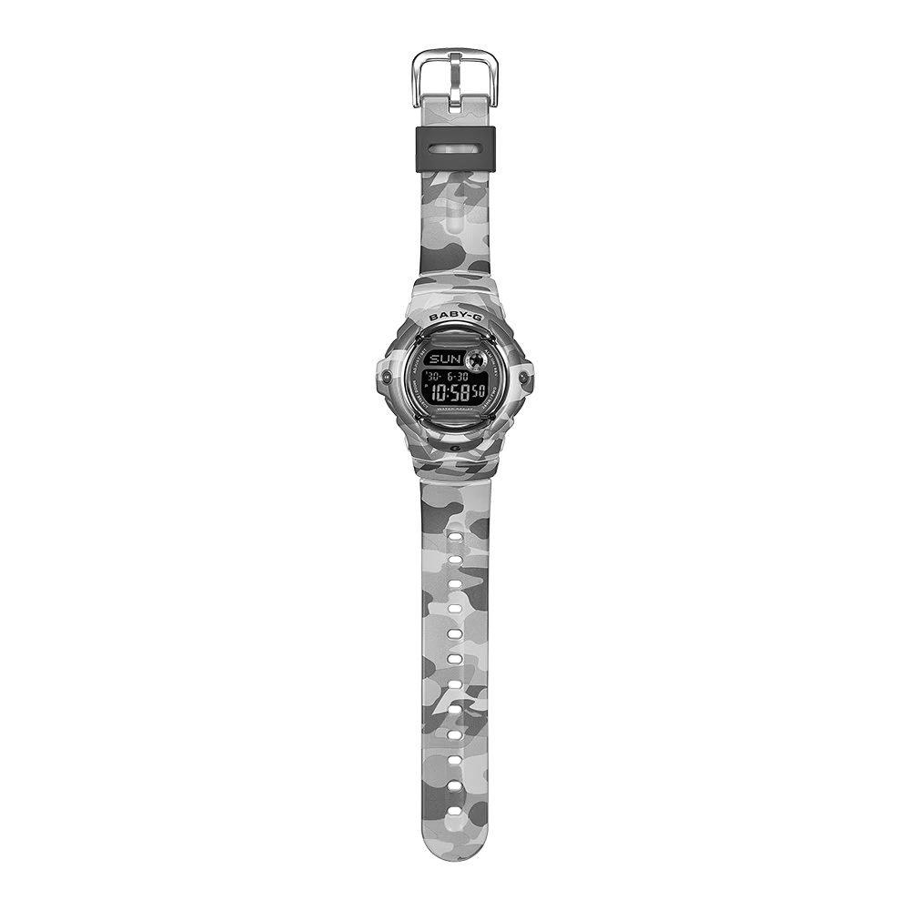 CASIO 卡西歐Baby-G 迷彩風格電子錶 女錶-灰 送禮 禮物 推薦(BG-169CMB-8), , large