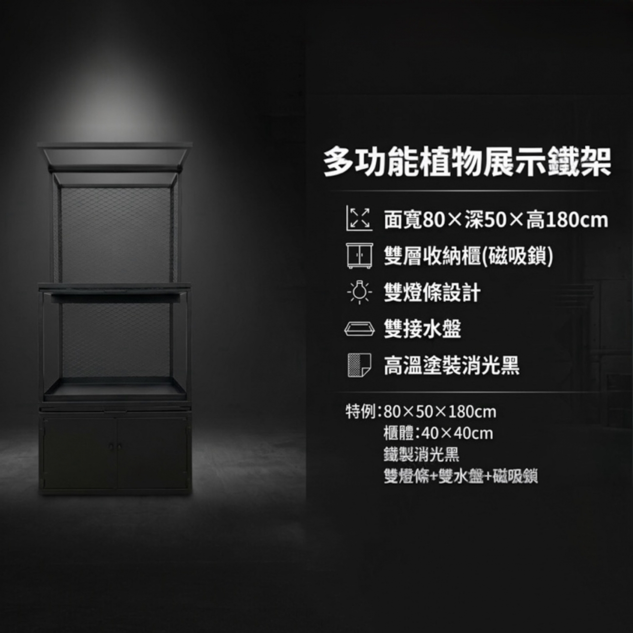 【 SHAONIANNA.TW 】創意塊根植物鐵架（搭配實用收納櫃，完美收納與展示）, , large