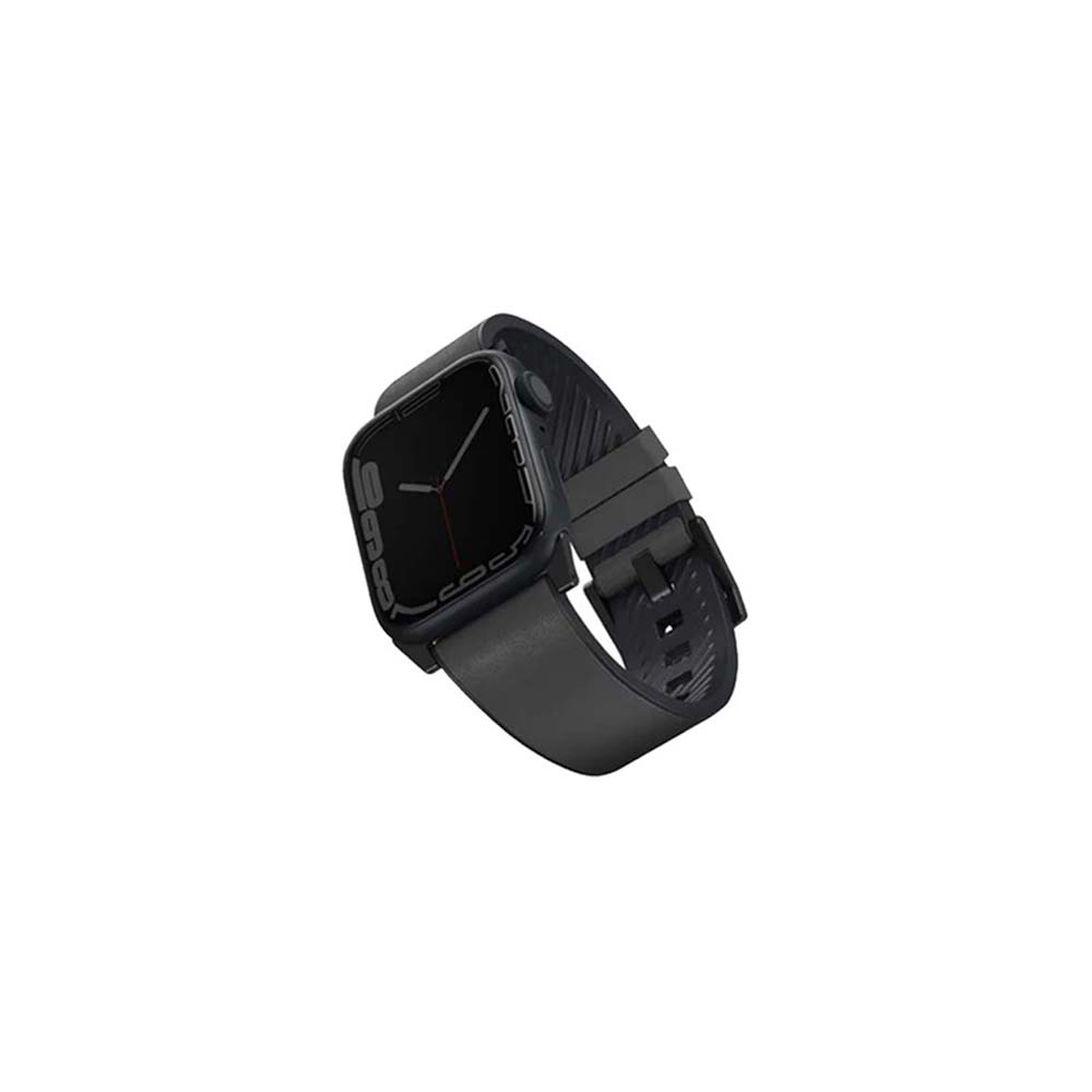 【山水之寶】UNIQ Apple Watch 44/45/49/S10 46/S11 46mm錶帶Straden防潑水皮革矽膠錶帶 原廠公司貨, 灰色, large