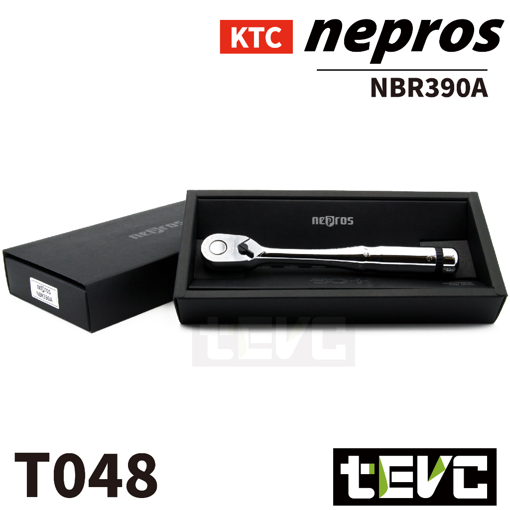 《tevc》T048 含稅 現貨 日本 KTC 新產品 NBR390A  NEPROS 9.5sq 三分 棘輪 扳手, , large
