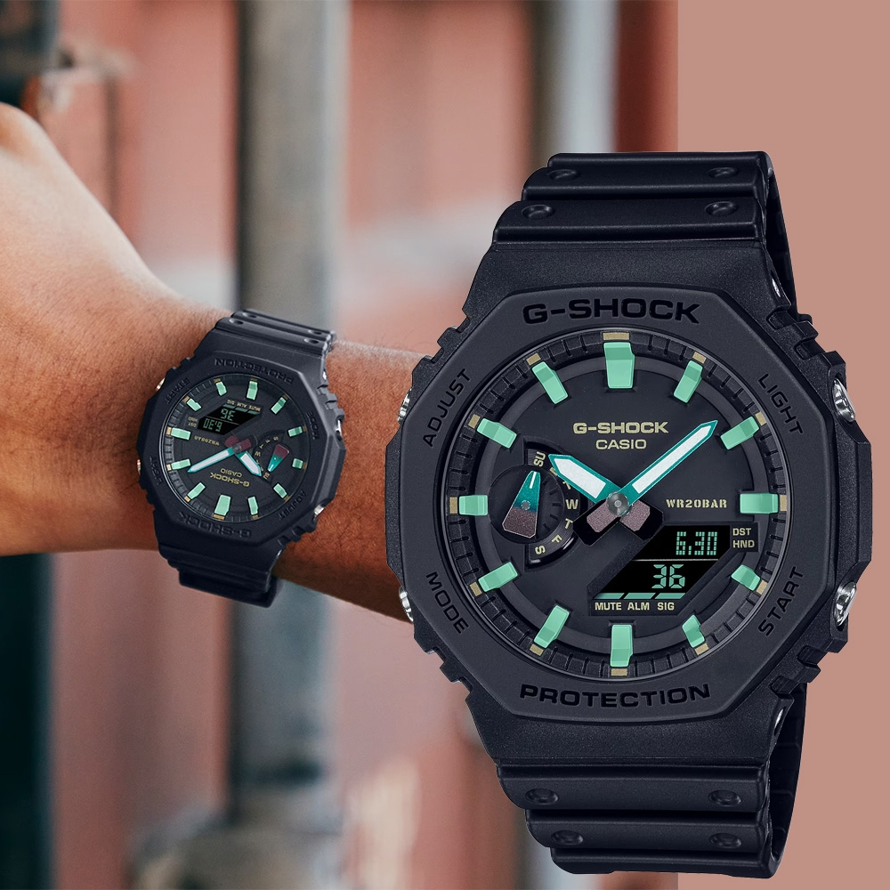 CASIO 卡西歐 G-SHOCK 2100八角鏽鐵意象手錶 GA-2100RC-1A, , large