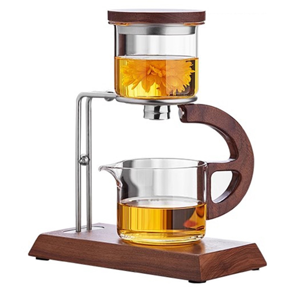 【禾統】半月磁吸泡茶組／半月泡茶(不含茶杯)／1組(茶壺組 泡茶 茶壺 自動磁吸泡茶 玻璃茶具 懶人泡茶, , large