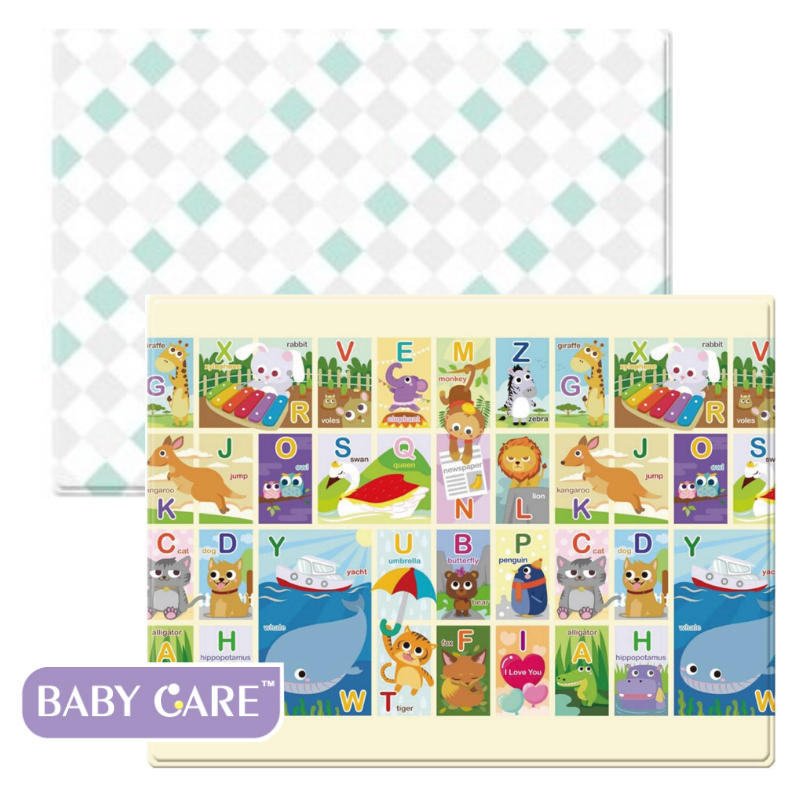 【BabyCare】遊戲墊─大眼動物(180x140x1.1 cm), , large