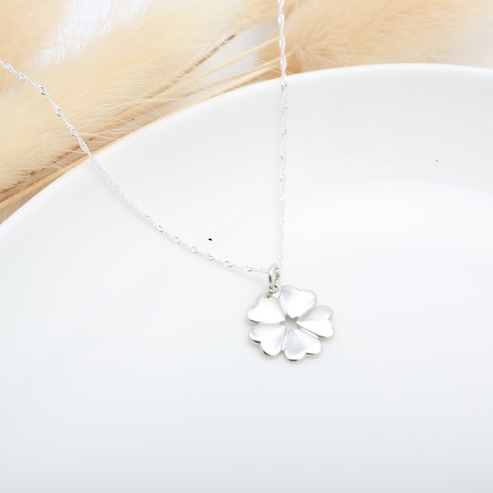 【Angel & Me】Love Clover Flower s925 sterling silver necklace Birthday gift, , large