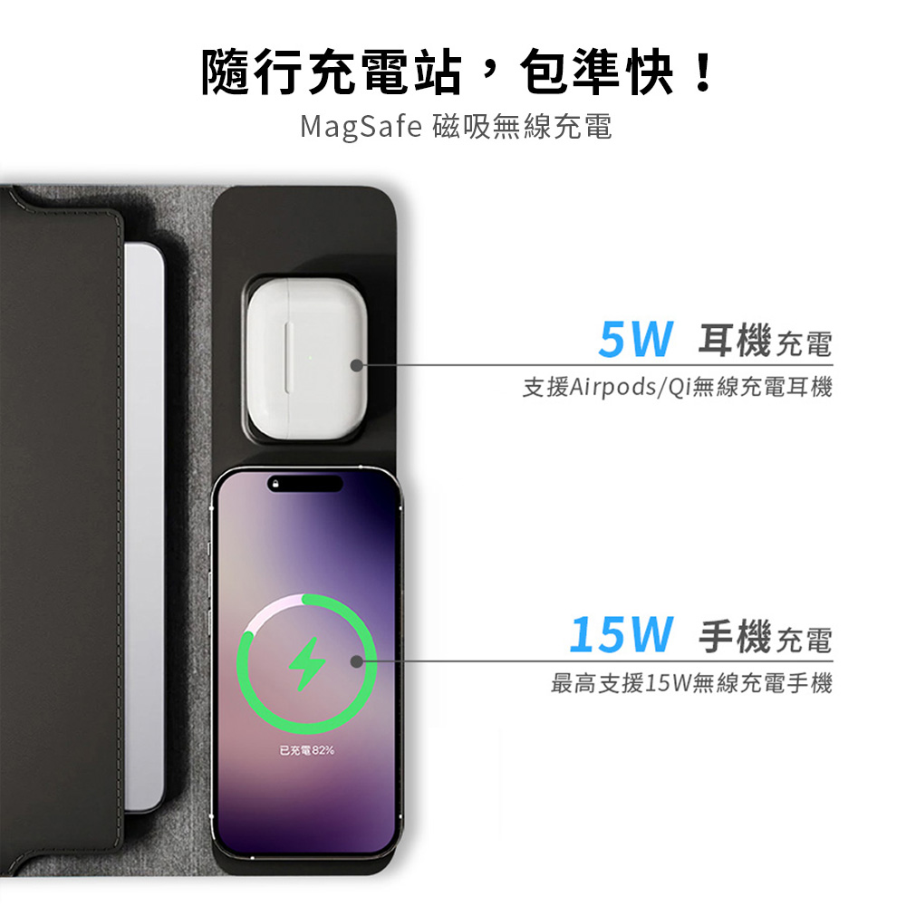 【怪獸選物】IDEAMON Mag Bao 磁吸無線充筆電包 13-16吋, , large
