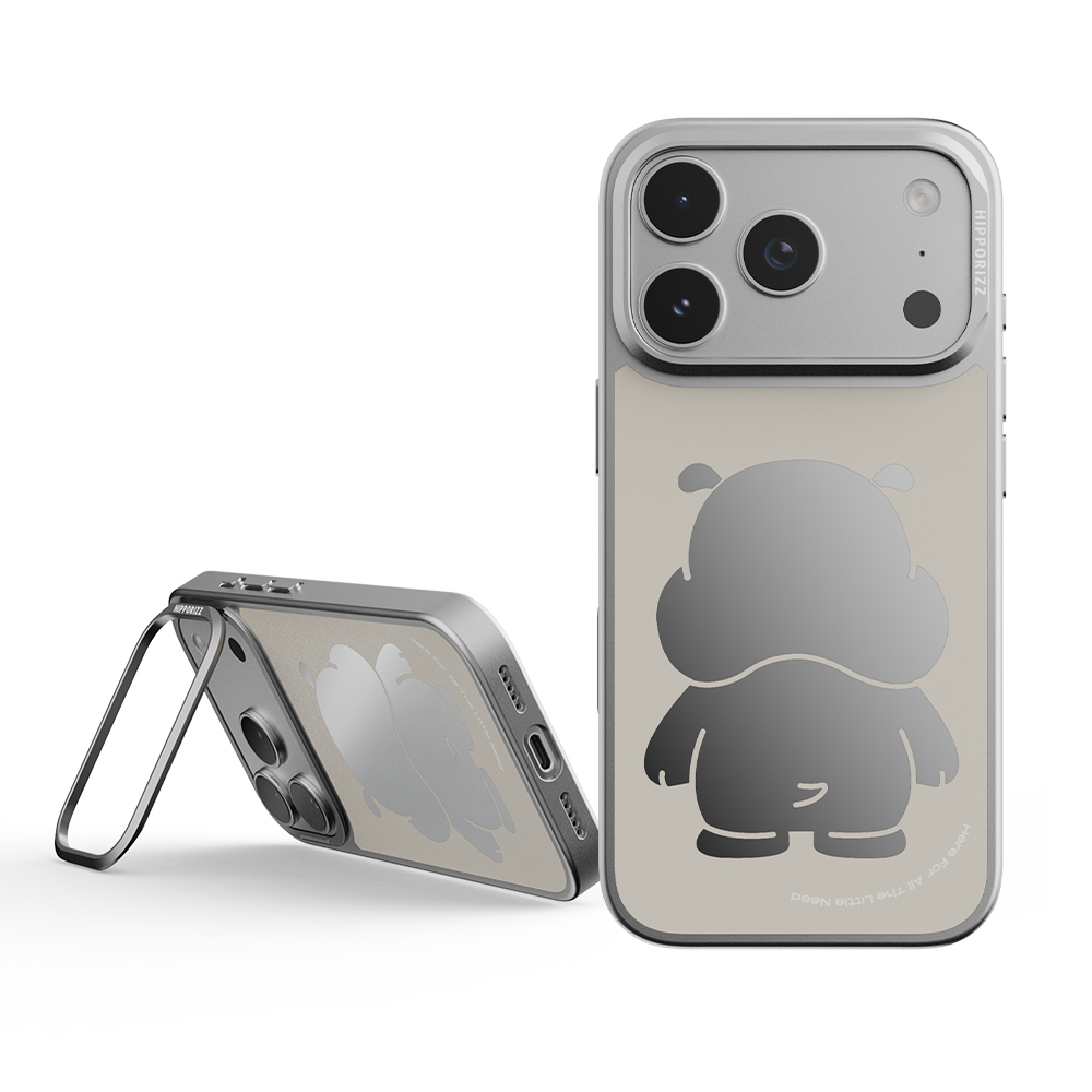 【HIPPORIZZ】iPhone 17 Pro Mirra鏡⾯磁吸⽀架殼 背影, , large