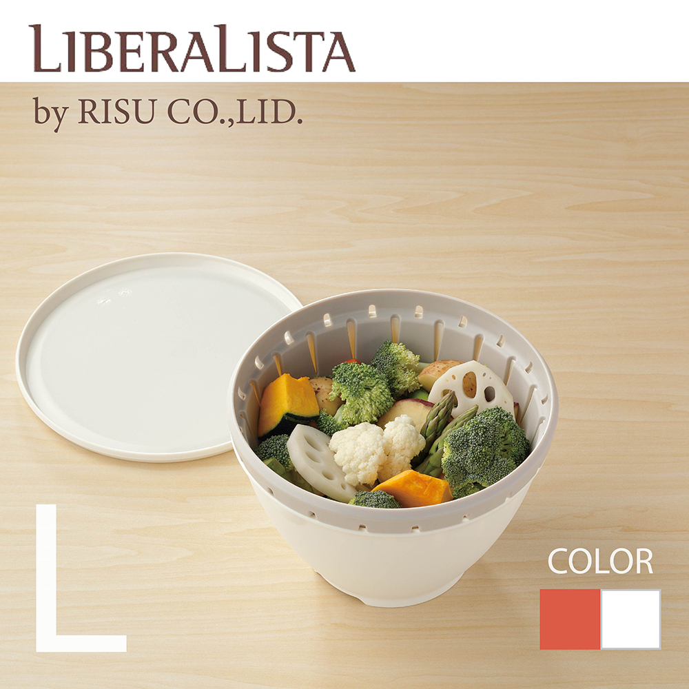 【this-this】日本RISU｜LIBERALISTA 多用途可微波耐熱瀝水籃組 (L), , large