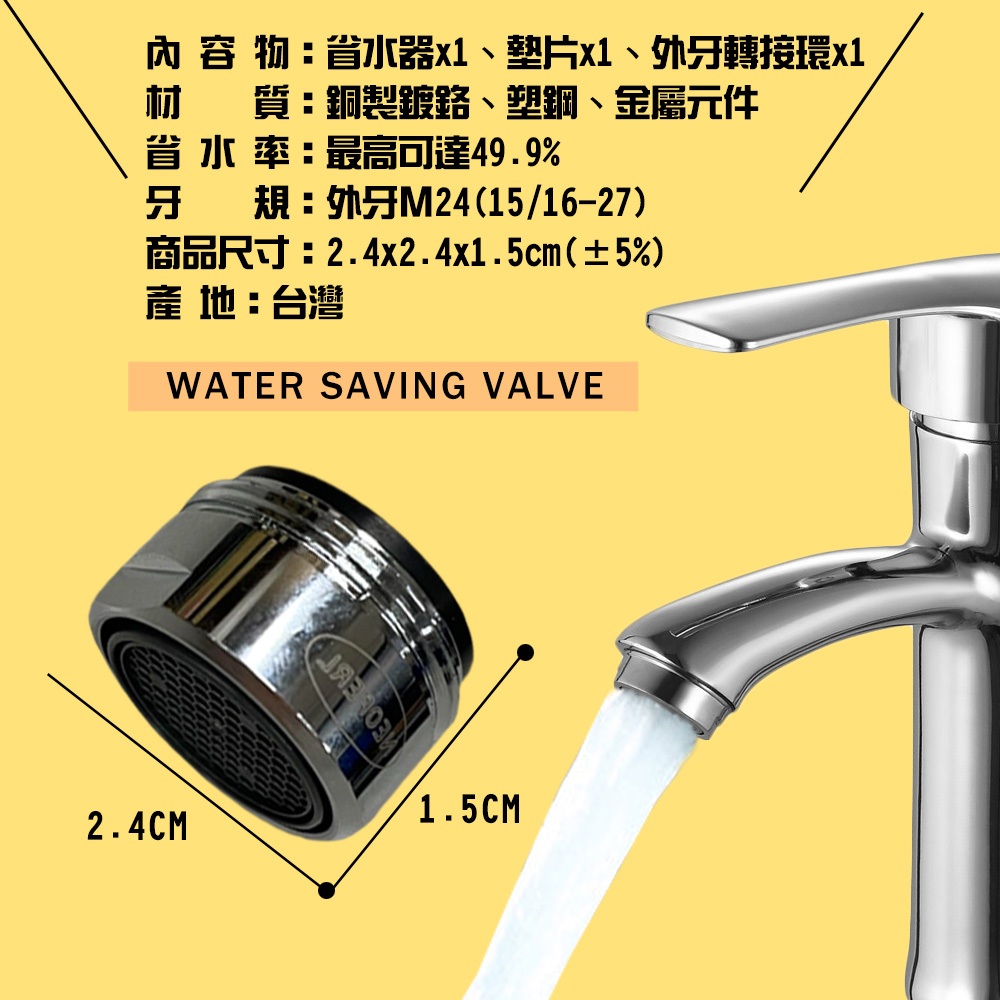GS MALL 台灣製造 Neoperl 氣泡式省水閥 3030 水龍頭 外牙型 省水器 節水器 水波器 過濾器 四分 省水閥 氣泡式, , large