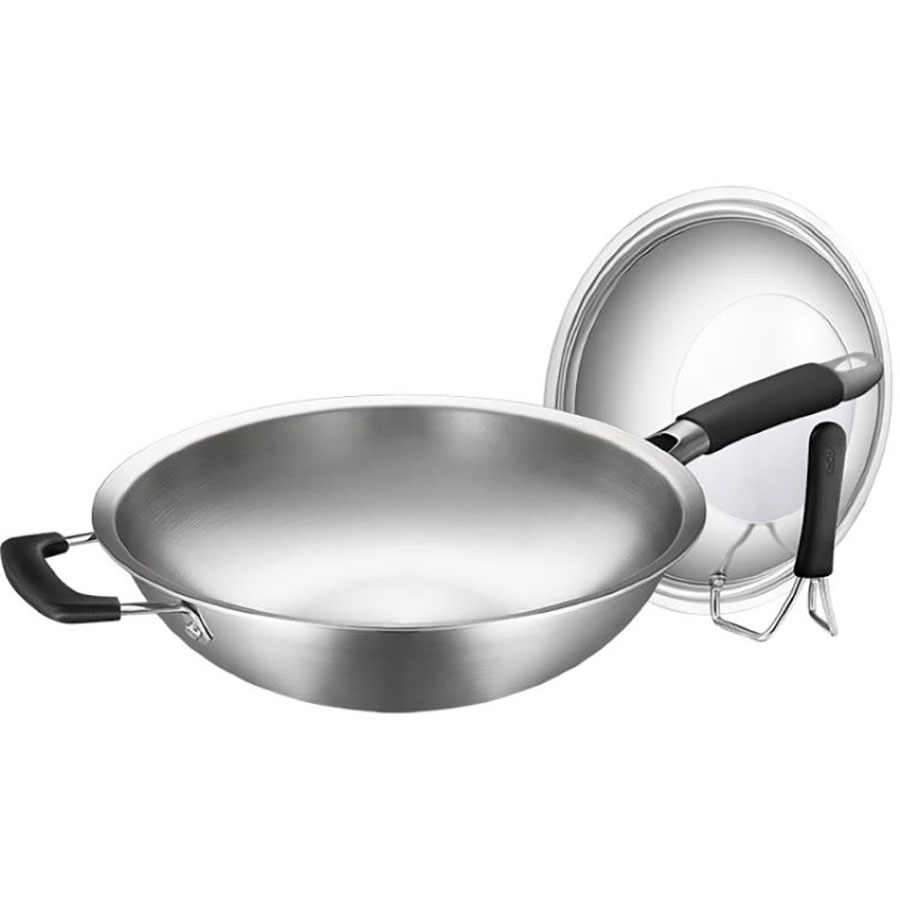 ASD smokeless wok 36cm, , large
