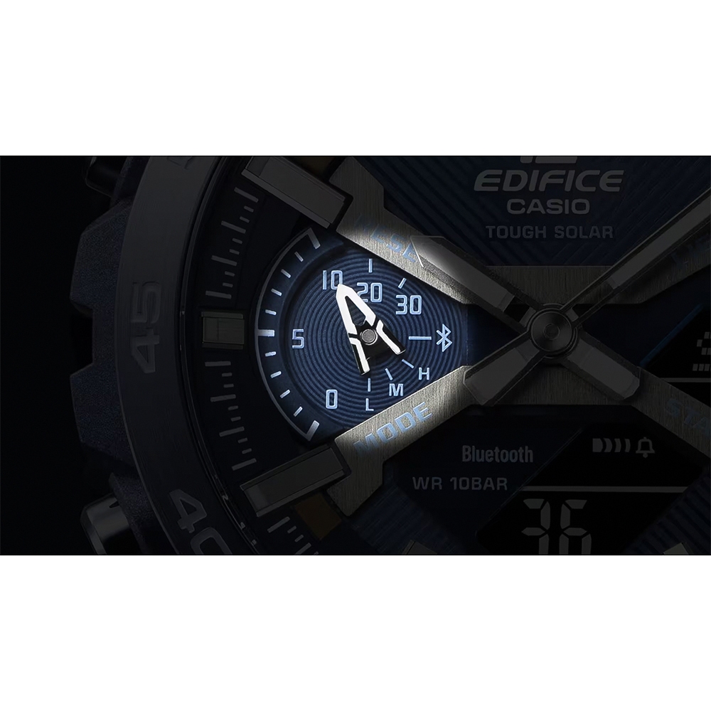 CASIO 卡西歐 EDIFICE 靛藍色 方程式賽車藍芽手錶 ECB-2000CB-2A, , large