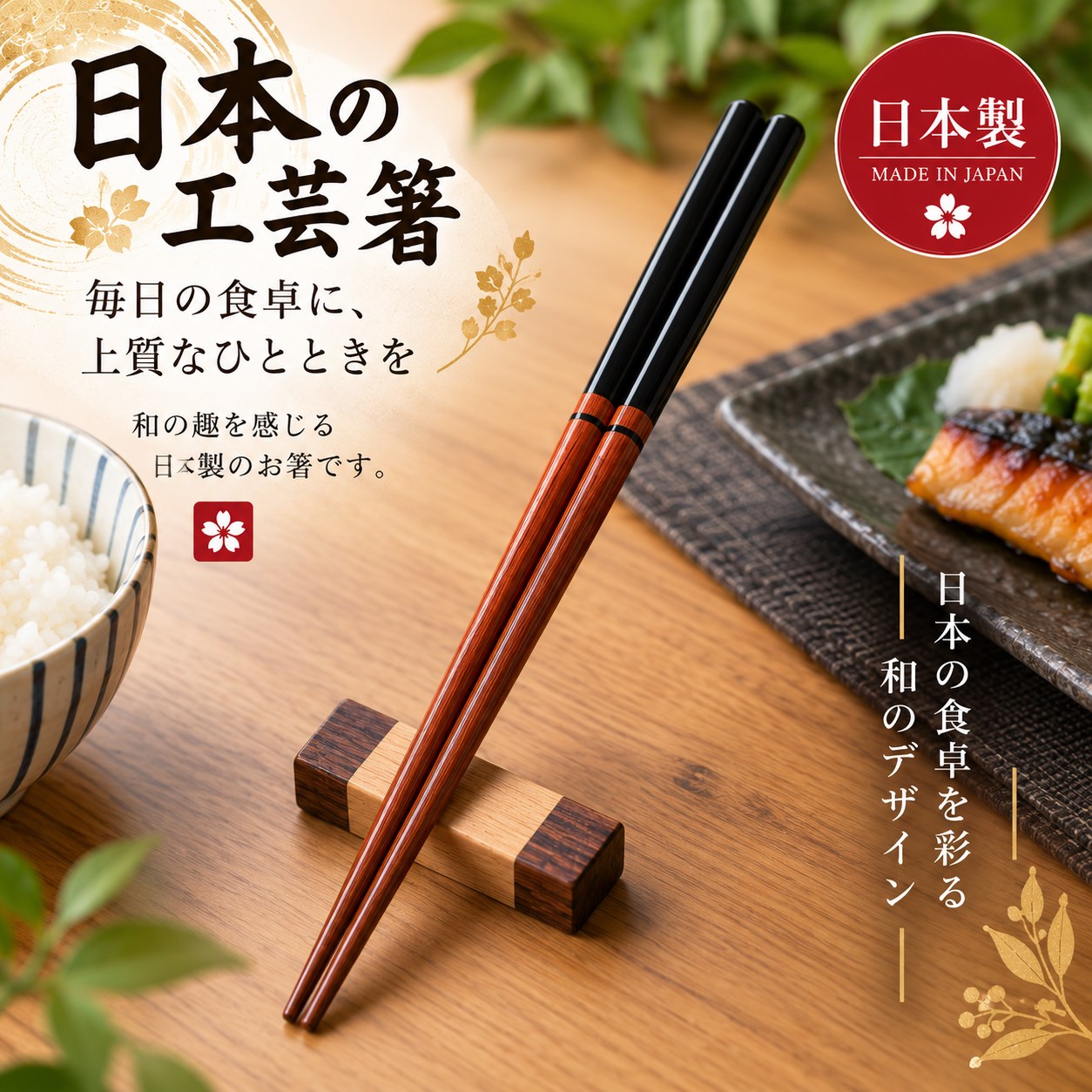 【HIYASU日安工坊】日本工藝箸-雙截黑, , large