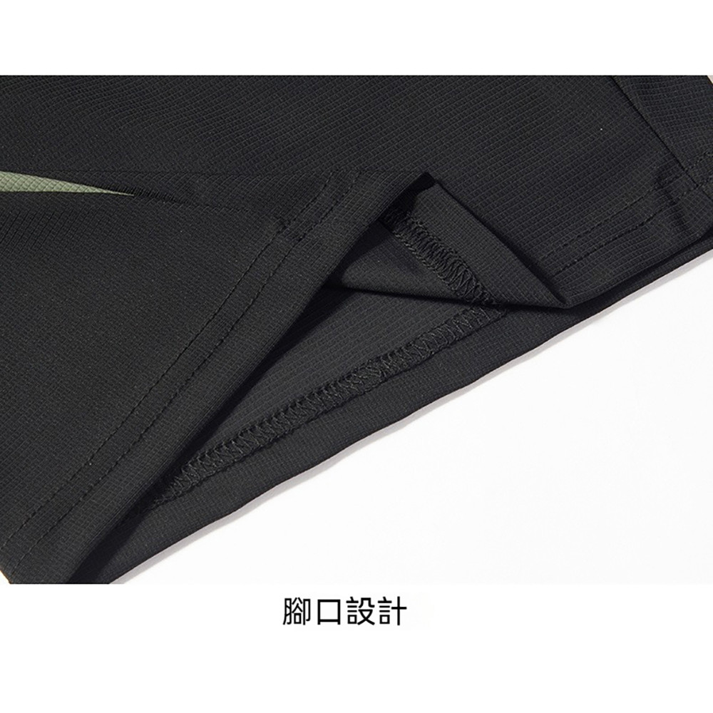 現貨 大尺碼 高品質 冰絲 配色 涼感 排汗 五分褲-黑/卡其-0205585, , large