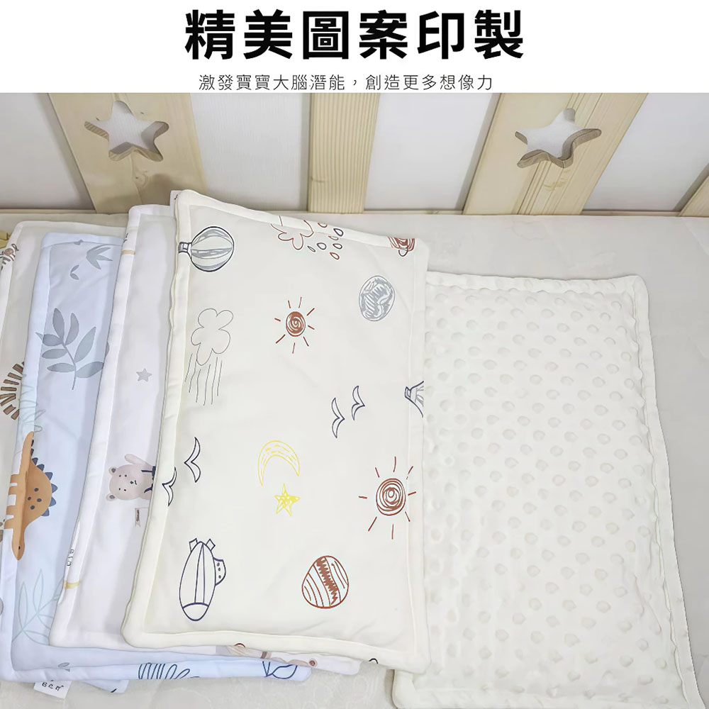 [凱美棉業] 純棉磨毛豆豆絨雲片枕 嬰兒枕頭 防吐奶枕 兒童枕頭 豆豆枕, , large