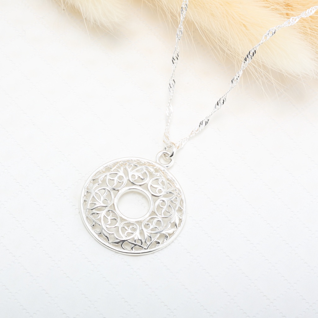 【Angel & Me】Complete Filigree s925 sterling silver necklace birthday gift, , large
