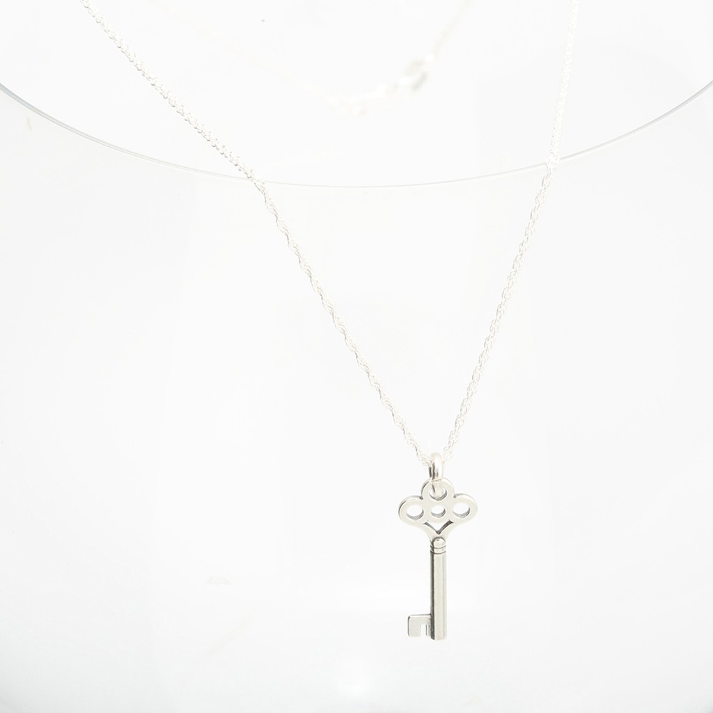 【Angel & Me】Key of love Key 925 sterling silver necklace Valentine Day gift, , large